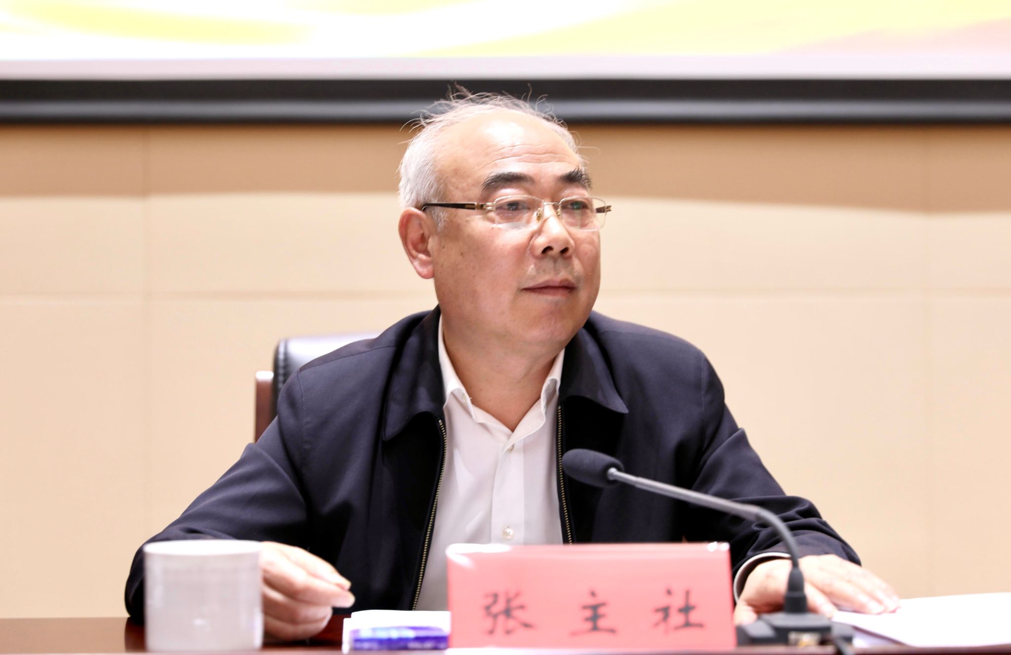 校党委书记张主社,校长潘晋孝,校党委副书记赵随民,纪委书记郭建平,副